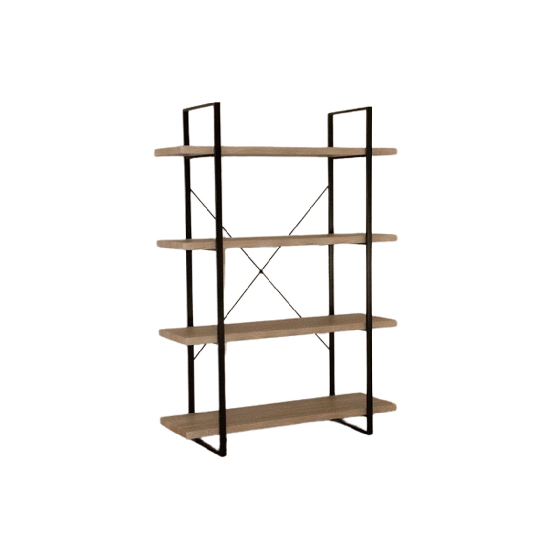 Estantería industrial SHELVES – 4 niveles – Madera y metal – Diseño loft moderno