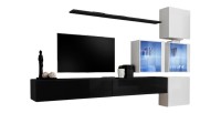 Wohnzimmermöbel-Set SWITCH XIX – Modernes Design – Glänzend Schwarz und Weiß