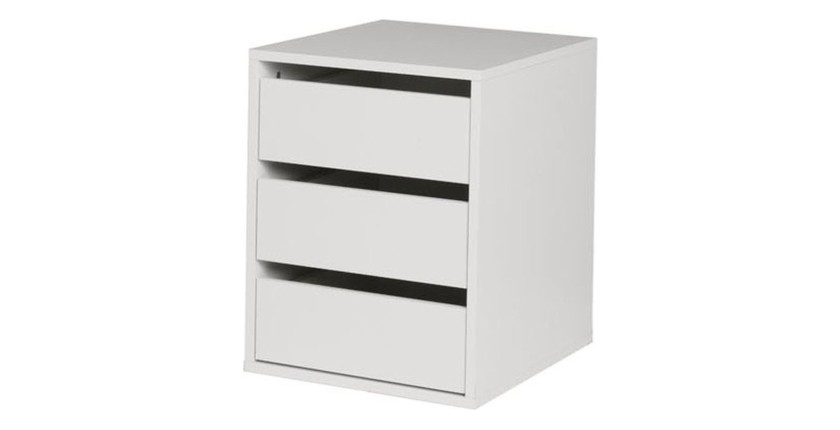 Set van twee nachtkastjes voor slaapkamer. Collectie VERONA. Kleur wit.