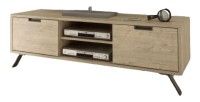 TV-Möbel 156 cm SHOW – 2 Türen – Helles Eichenholz – Modernes und funktionales Design