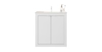 Badezimmermöbel WIEN – 1 Waschbecken – 2 Türen – 82 cm – Hochglanz Weiß – Modernes Design