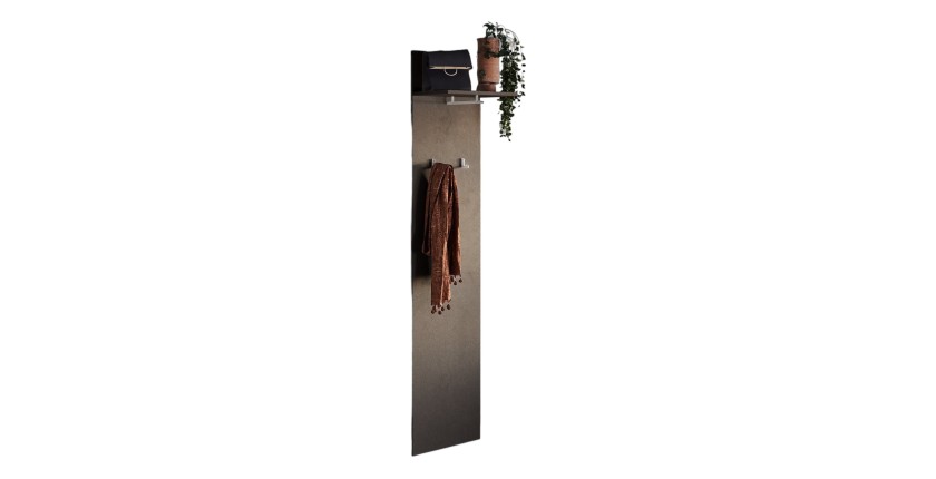 Appendiabiti sospeso KEY – 1 ripiano – Ganci integrati – Marrone – Design moderno