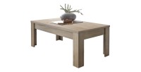 Mesa baja 122x65 cm – Colección ZEFIR – Roble claro – Elegancia y convivialidad para tu salón