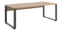 Bureau professionnel droit 170cm – Chêne doré et noir – Collection DEPÉ