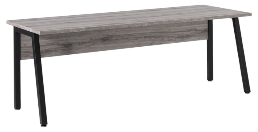 Bureau droit 150cm chêne gris Sherman & noir – Collection SOON – Design professionnel