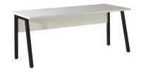 Bureau professionnel droit 180cm – Collection SOON – Coloris Blanc Mat et Noir