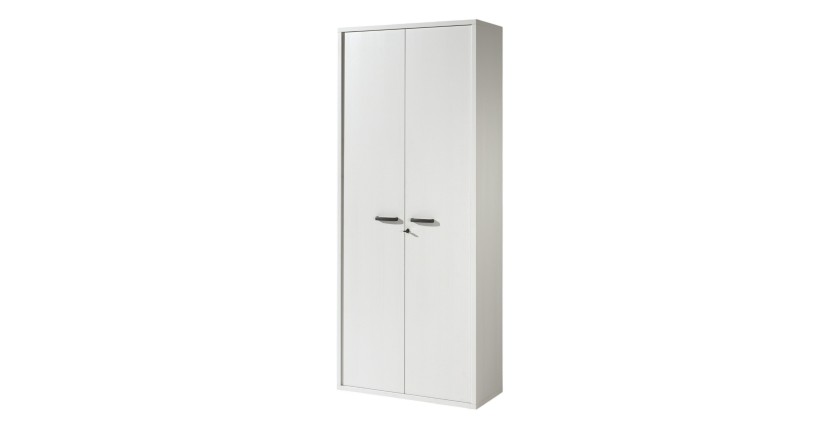 Armoire de bureau – 2 portes et étagères – Collection SOON – Blanc Mat