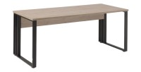Bureau professionnel 160cm coloris chêne clair et noir collection YUKON