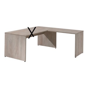 Retour pour bureau de la collection YUKON coloris chêne brut