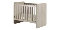 Lit bébé robuste 60x120 évolutif en lit enfant 90x200 coloris chêne clair collection DANY