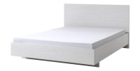 Lit enfant 140x200 coloris blanc effet bois collection OLGA