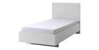 Letto bambino robusto 90x200 colore bianco effetto legno collezione OLVENA
