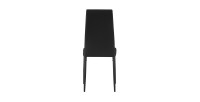 Lot de 4 chaises de salle à manger KEIZO – Design moderne – Pieds en métal noir – Revêtement PU