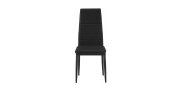 <p>Set van 4 KEIZO eetkamerstoelen - Modern ontwerp - Zwarte metalen poten - PU bekleding</p>
