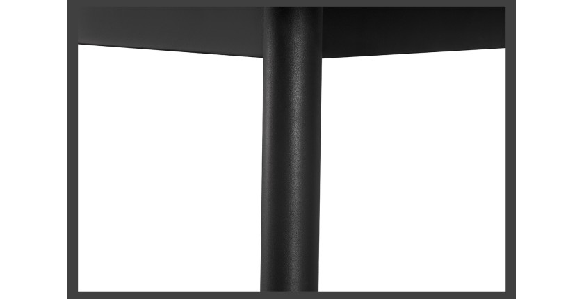 Lot de 4 chaises de salle à manger KEIZO – Design moderne – Pieds en métal noir – Revêtement PU