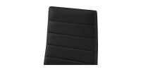 Lot de 4 chaises de salle à manger KEIZO – Design moderne – Pieds en métal noir – Revêtement PU