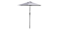 Parasol inclinable taupe Ø200 cm – Mât acier Ø34 mm – Toile polyester déperlante 160g/m²