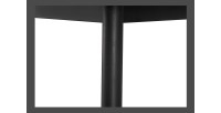 Lot de 4 chaises de salle à manger KEIZO – Design moderne – Pieds en métal noir – Revêtement PU gris