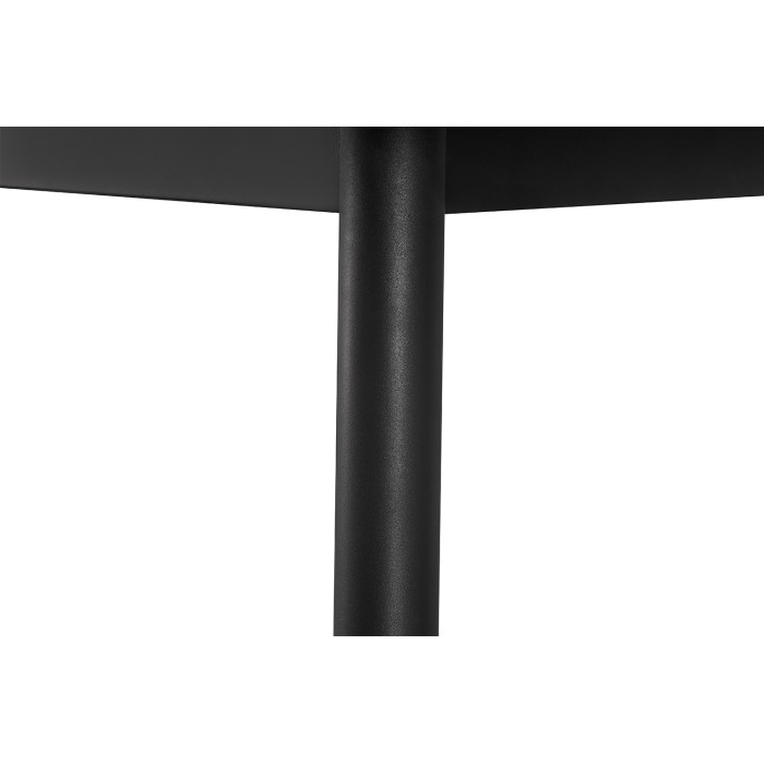 Set van 4 KEIZO eetkamerstoelen – Modern ontwerp – Zwarte metalen poten – Grijs PU-bekleding