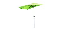Demi-parasol mural vert anis – 270x135x230cm – Aluminium – Toile polyester 180g/m² – Manivelle