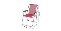 Fauteuil de jardin pliable en tissu fuchsia – Dimensions 53x55x75 cm