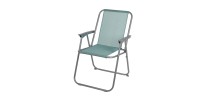 Fauteuil de jardin pliable en tissu bleu gris – Dimensions 53x55x75 cm