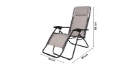 Sillón relax de exterior – 90x108x64 cm – Topo – Confort y elegancia