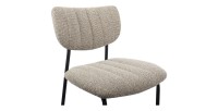 Sedia da bancone VENTURA – Tessuto marrone – Piedi in metallo nero – Altezza 97 cm – Stile design/industriale