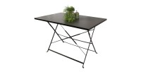 Table de jardin rectangulaire pliable – 110x70x70 cm – Métal gris – Pratique et résistante