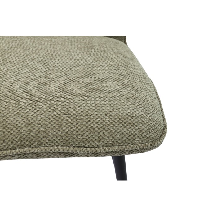 Silla de mostrador giratoria CROFT – Tela beige arena – Patas de metal negro – Altura 103 cm – Estilo diseño/industrial