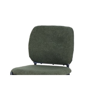 Counterstoel RITA – Groene stof – Zwarte metalen poten – Hoogte 99 cm – Design/industriële stijl