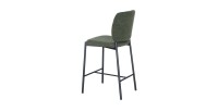 Counterstoel RITA – Groene stof – Zwarte metalen poten – Hoogte 99 cm – Design/industriële stijl