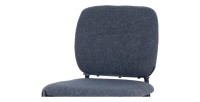 Silla de mostrador RITA – Tela gris oscuro – Patas de metal negro – Altura 99 cm – Estilo diseño/industrial