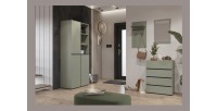 Petit buffet HAVANA – 4 tiroirs – Vert sauge – Design moderne et compact