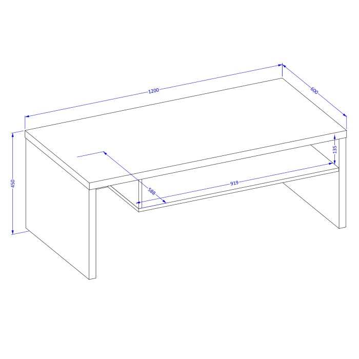 Lage tafel HAVANA – Saliegroen en zwart – Matzwart blad – Met nis – Modern ontwerp