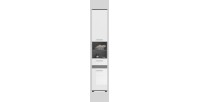 Colonne de salle de bain WILLIAM 2 portes et 1 tiroir – Blanc et gris foncé 