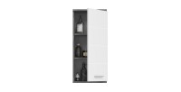 Meuble de salle de bain WILLIAM 1 porte – Blanc et gris foncé 