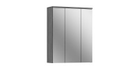 Meuble de rangement de salle de bain WILLIAM – Blanc et gris foncé – 9 niches suspendues 