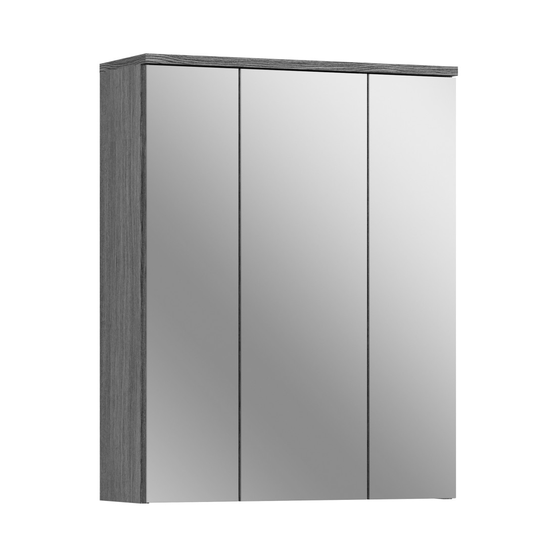Meuble de rangement de salle de bain WILLIAM – Blanc et gris foncé – 9 niches suspendues 