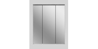 Meuble de rangement de salle de bain WILLIAM – Blanc et gris foncé – 9 niches suspendues 