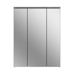 Meuble de rangement de salle de bain WILLIAM – Blanc et gris foncé – 9 niches suspendues 