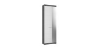 Meuble de rangement SCOTT – Blanc brillant – 6 niches, 1 porte – À poser 