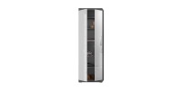Meuble de rangement SCOTT – Blanc brillant – 6 niches, 1 porte – À poser 