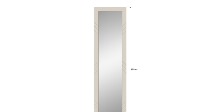 Miroir LUNA – Beige mat – Rectangulaire 45x180 cm 