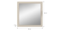 Miroir LUNA – Beige mat – Carré 80x80 cm – À suspendre 