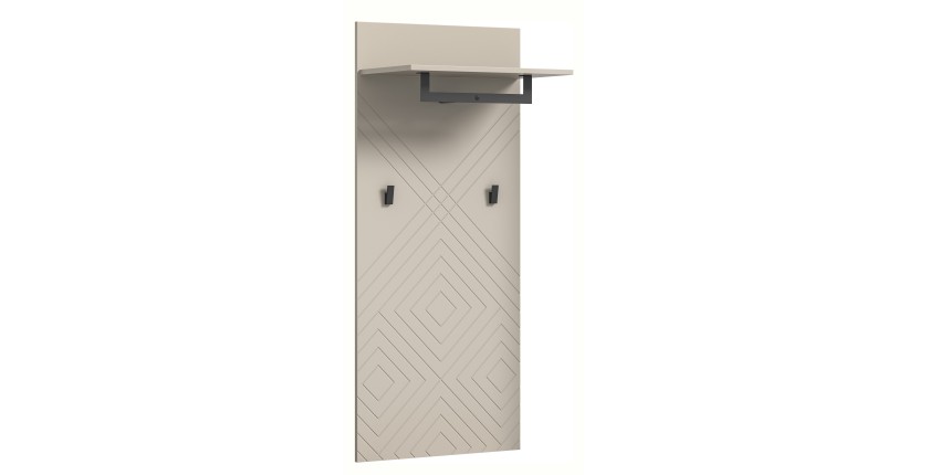 Porte-manteau suspendu LUNA – Beige mat – 60x140x35 cm 