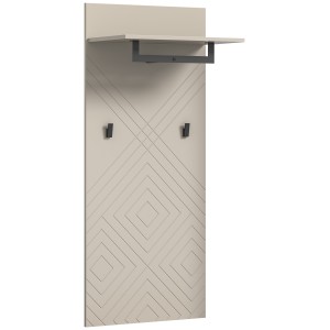 Porte-manteau suspendu LUNA – Beige mat – 60x140x35 cm 