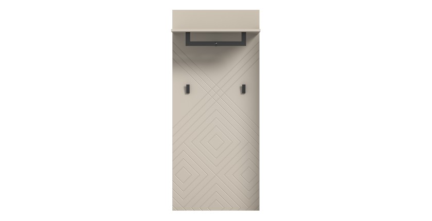 Porte-manteau suspendu LUNA – Beige mat – 60x140x35 cm 
