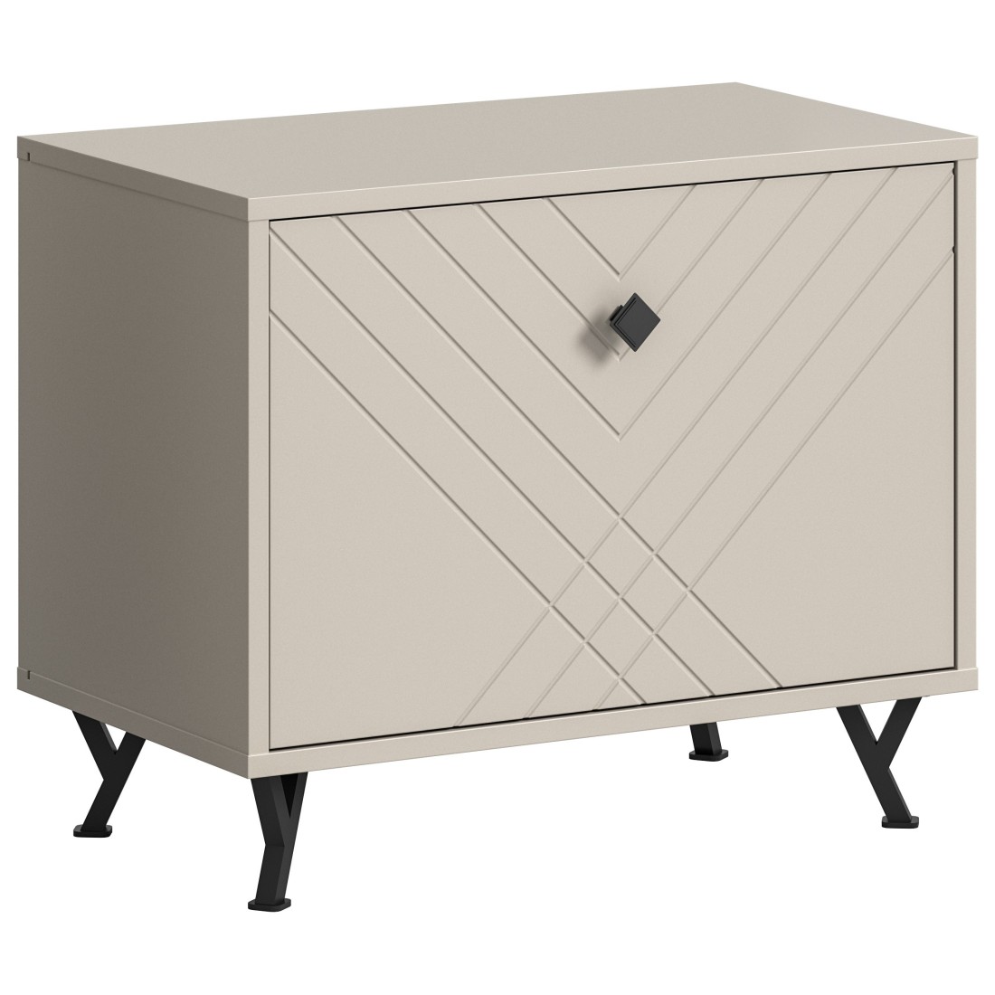Schoenenkast LUNA - Mat Beige - 1 klep - 60x50x35 cm 
