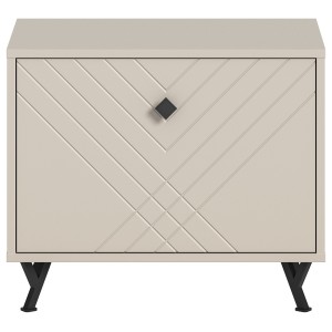 Schoenenkast LUNA - Mat Beige - 1 klep - 60x50x35 cm 